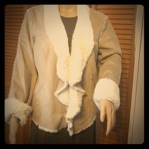 Faux Sued/Fur Coat